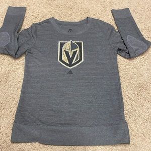 Adidas Gray Sweatshirt Golden Knights Logo Athletic Pullover